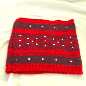 Sweater mini skirt with sequins